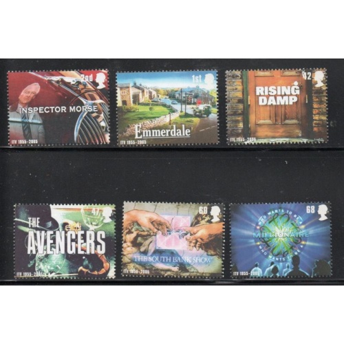 Great Britain Sc 2308-2313 2005 TV Shows stamp set mint NH