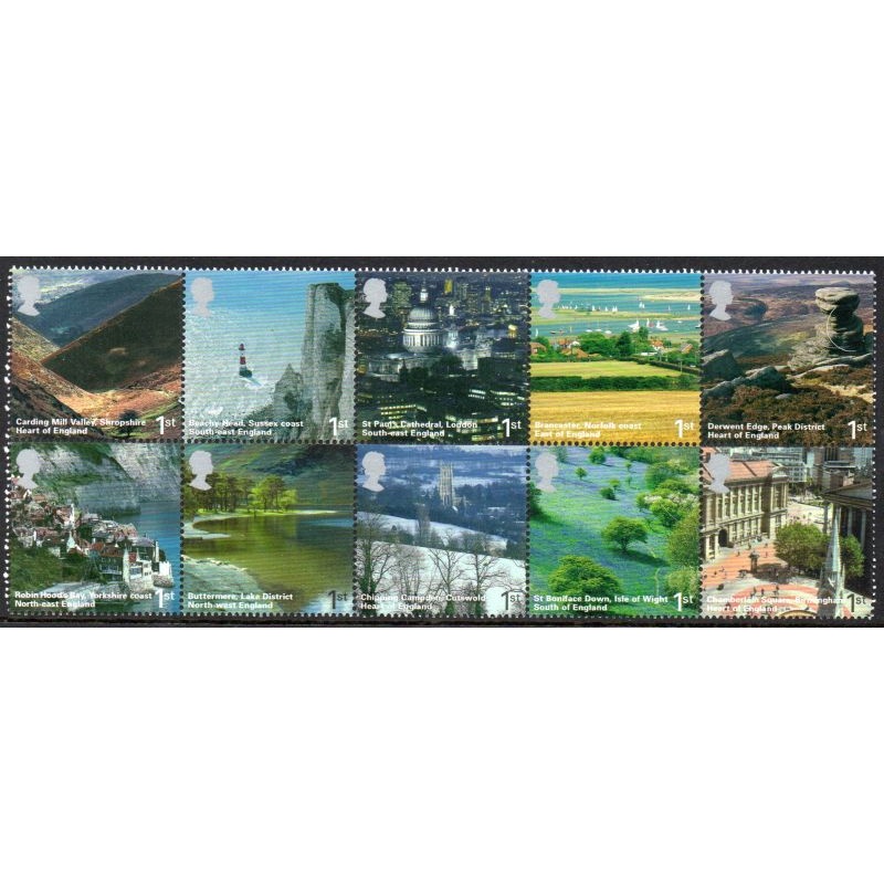 Great Britain Sc 2352a 2006 English Scenery block of 10 stamps mint NH