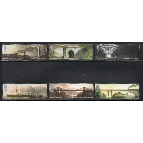 Great Britain Sc 2353-2358 2006 Brunel stamp set mint NH