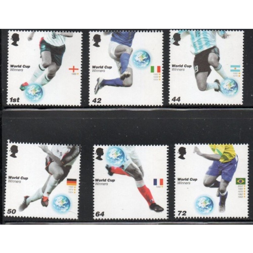 Great Britain Sc 2372-2377 2006 Soccer World Cup stamp set mint NH