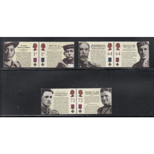 Great Britain Sc 2394-2399 2006 Victoria Cross Winners stamp set mint NH