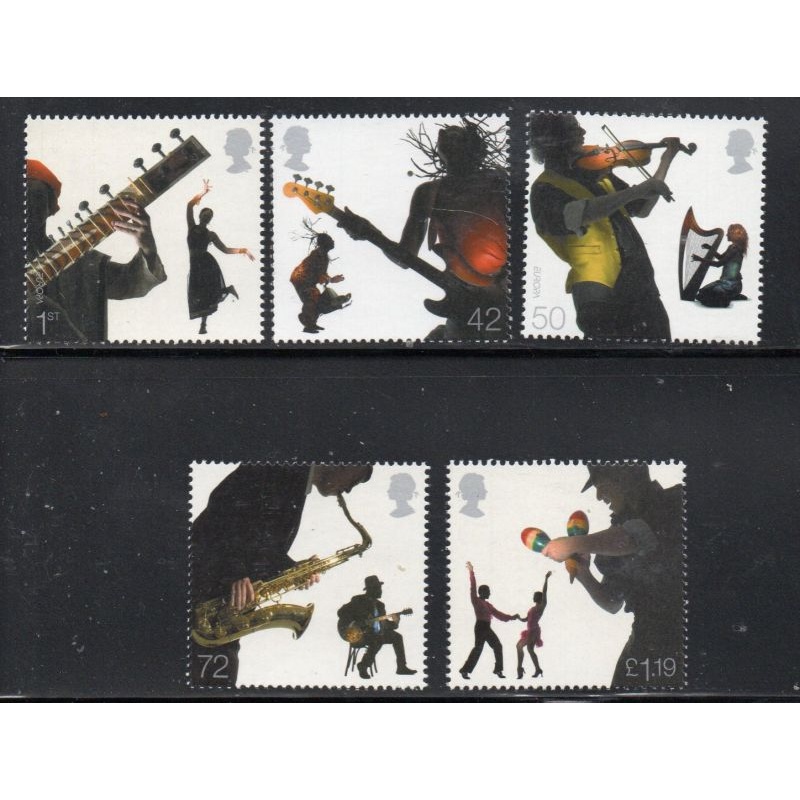 Great Britain Sc 2400-2404  2006 Musician Dancers stamp set mint NH