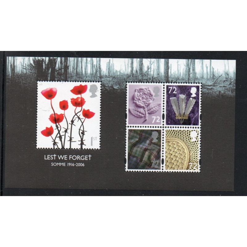 Great Britain Sc 2418 2006 Battle of the Somme stamp sheet mint NH