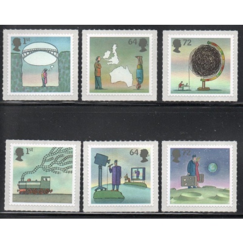 Great Britain Sc 2444-2449  2007 World of Invention stamp set mint NH