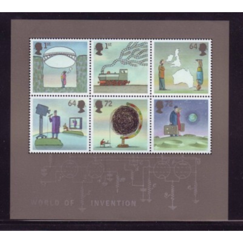 Great Britain Scott  2449a 2007 Inventions stamp sheet mint NH