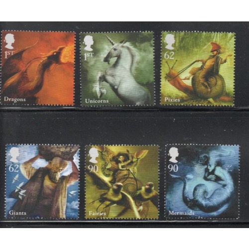 Great Britain Sc 2673-2678 2009 Mythical Creatures stamp set mint NH