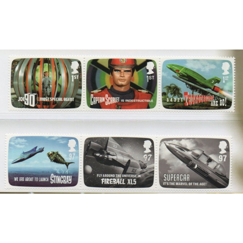 Great Britain Sc 2857-2862 2011 Anderson TV Series stamp set mint NH