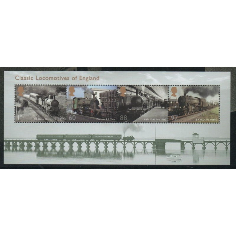 Great Britain Sc 2865 2011  England Steam Locomotives stamp sheet mint NH