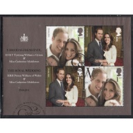 Great Britain Scott 2901 2011 Wedding of Prince William stamp sheet used