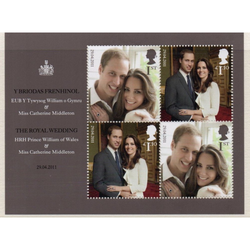 Great Britain Sc 2901 2011  Royal Wedding Prince William stamp sheet mint NH