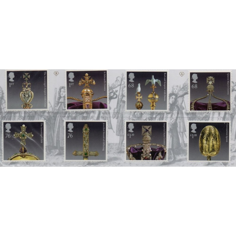 Great Britain Sc 2931-2938 2011 Crown Jewels stamp set mint NH
