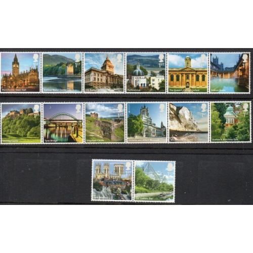 Great Britain Sc 2959-2972 2012 British Landmarks stamp set mint NH