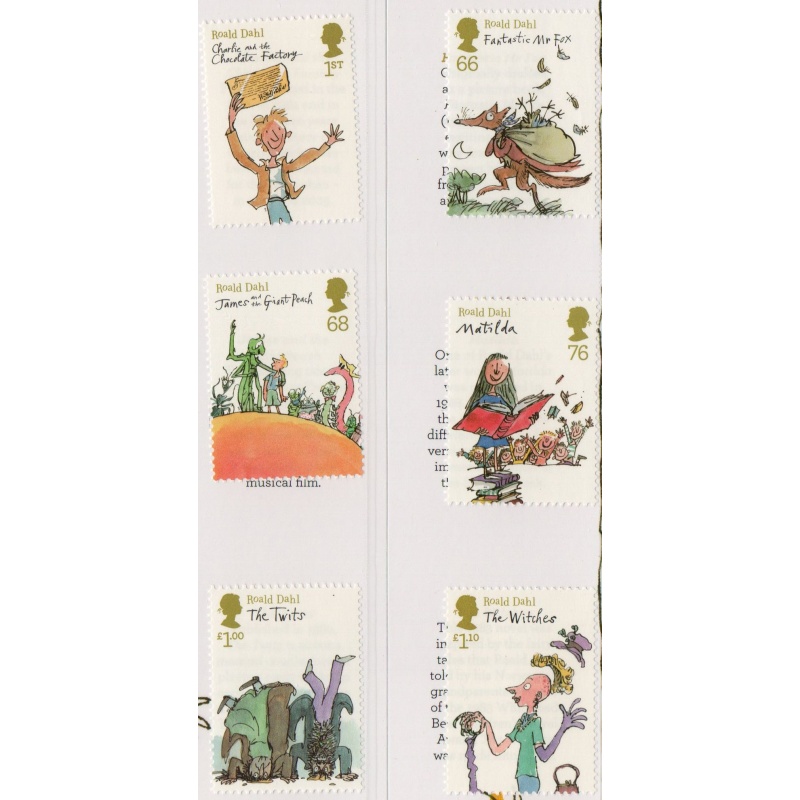 Great Britain Sc 2983-88 2012 Dahl Illustrations stamp set mint NH