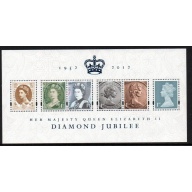 Great Britain Sc 2996 2012 Diamond Jubilee QE II stamp sheet mint NH