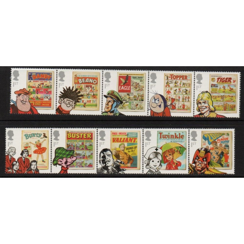 Great Britain Sc 3008-3017 2012 Comic Book Characters stamp set mint NH