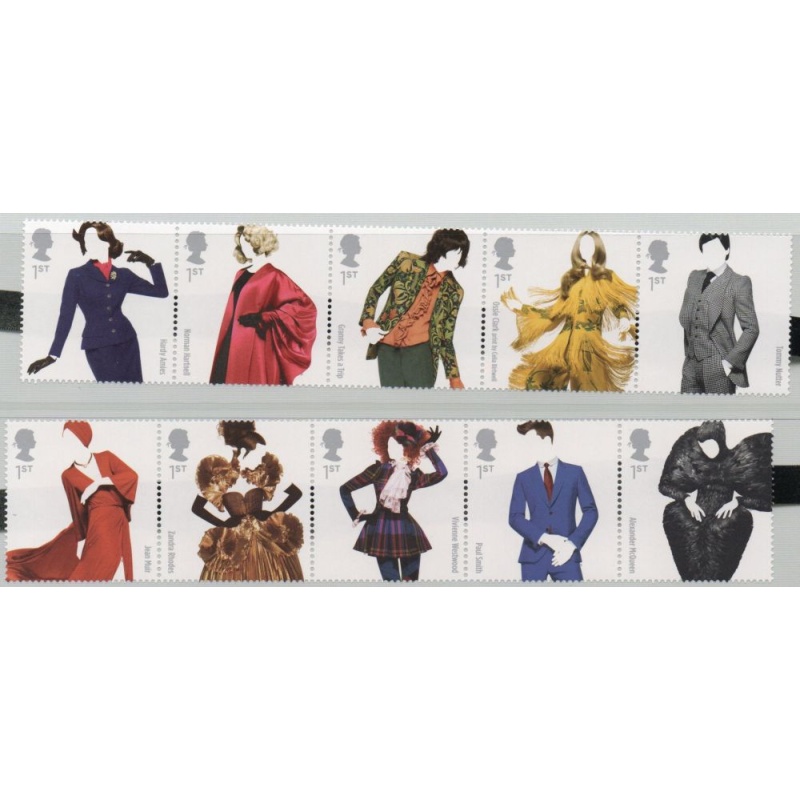 Great Britain Sc 3018-3027 2012 Fashion stamp set mint NH