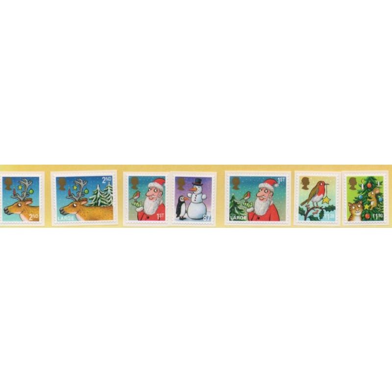 Great Britain Sc 3120-3126 2012 Christmas stamp set mint NH