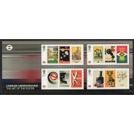 Great Britain Sc 3133 2013 London Underground Posters stamp sheet mint NH