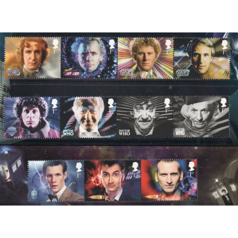 Great Britain Sc 3141-3151 2013 Dr Who Actors stamp set mint NH