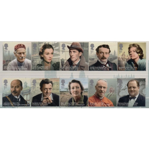 Great Britain Sc 3157-3166 2013 Famous People stamp set mint NH