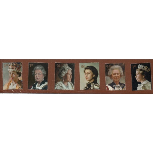 Great Britain Sc 3191-3196 2013 Portraits of QE II stamp set mint NH