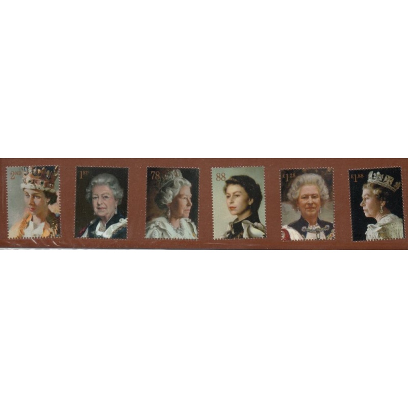 Great Britain Sc 3191-3196 2013 Portraits of QE II stamp set mint NH