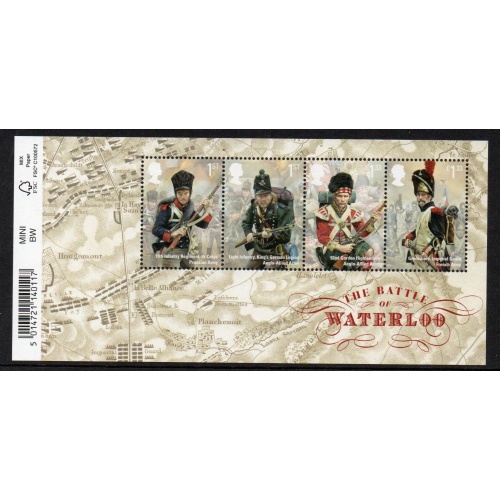 Great Britain Sc 3415 2015 Battle of Waterloo Anniversary stamp sheet mint NH