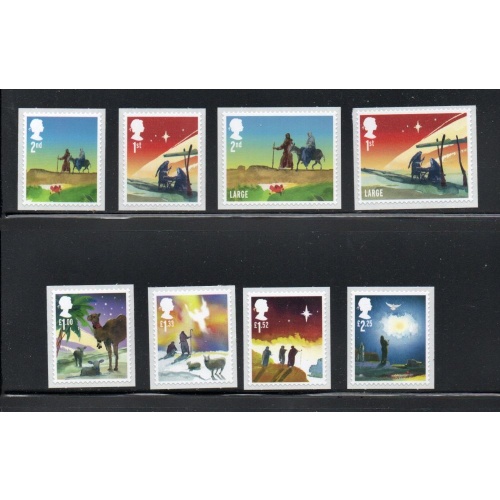 Great Britain Sc 3454-3461 2015 Christmas stamp set mint NH