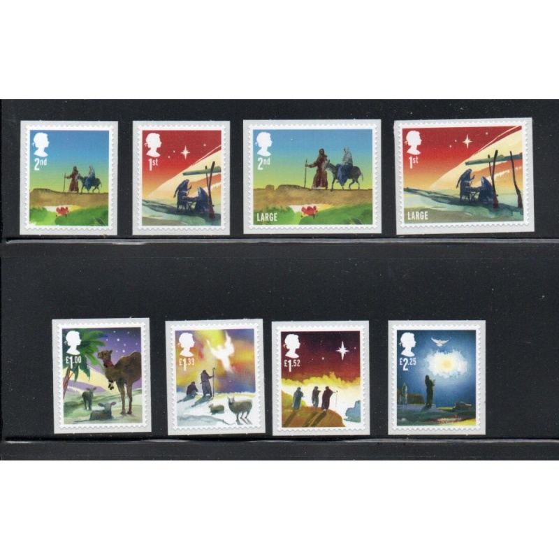 Great Britain Sc 3454-3461 2015 Christmas stamp set mint NH