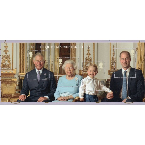 Great Britain Sc 3501 2016 90th Birthday QE II stamp sheet mint NH
