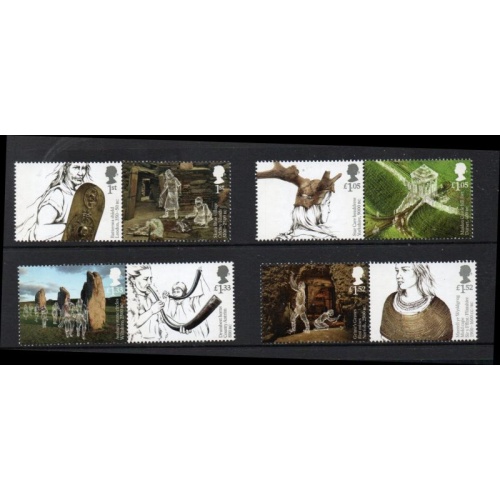 Great Britain Sc 3574-3581 2017 Ancient Britons stamp set mint NH