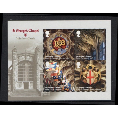 Great Britain Sc 3588 2017 St George's Chapel Windsor stamp sheet mint NH