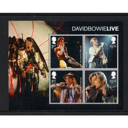 Great Britain Sc 3591 2017 David Bowie stamp sheet mint NH