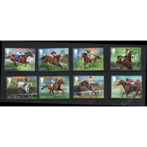 Great Britain Sc 3598-3605 2017 Famous Race Horses stamp set mint NH