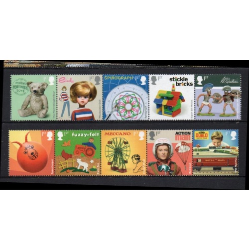 Great Britain Sc 3638-3647 2017 Toys stamp set mint NH