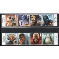 Great Britain Sc 3656-3663 2017 Star Wars Droids & Aliens stamp set mint NH
