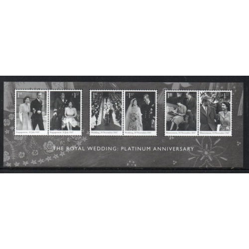 Great Britain Sc 3678 2017 Royal Couple Platinum Anniversary stamp sheet mint NH