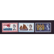 Great Britain Sc 395-397 1963 Lifeboat Conference stamp set mint NH