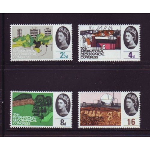 Great Britain Sc 410-413 1964 Geographical Congress stamp set  mint NH