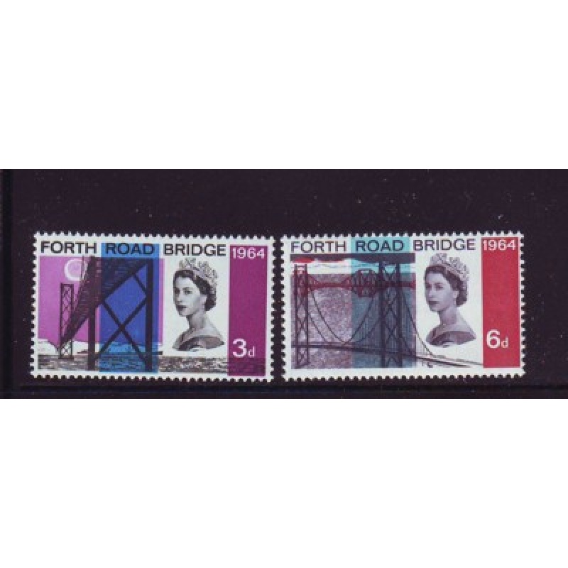 Great Britain Sc 418-419 1964 Forth Road Bridge stamp set  mint NH