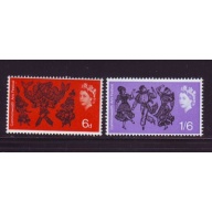 Great Britain Sc 428-429 1965 Commonwealth Arts Festival stamp set  mint NH