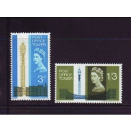 Great Britain Sc 438-439 1965 Post Office Tower stamp set  mint NH