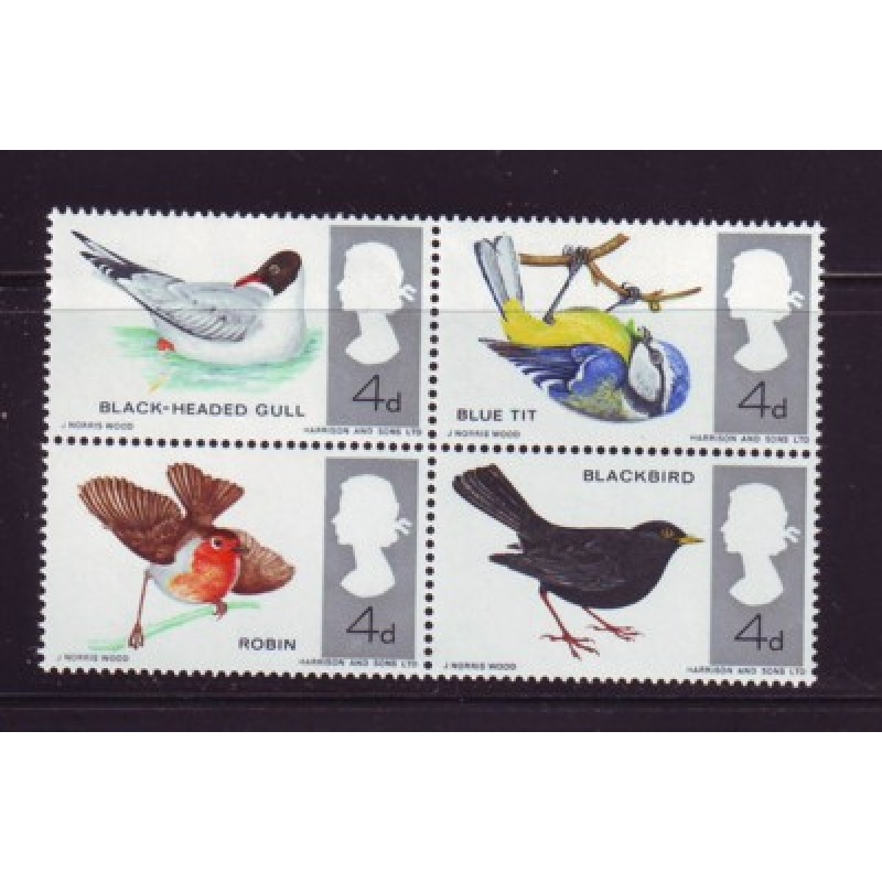 Great Britain Sc 461-464 1966 Birds stamp set  mint NH