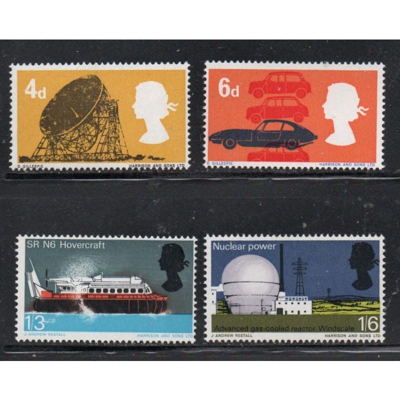 Great Britain Sc 466-469 1966 British Technology stamp set  mint NH