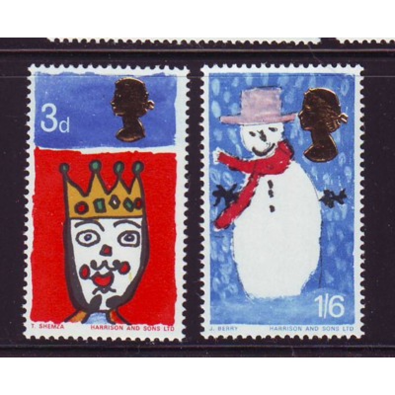 Great Britain Sc 478-479 1966 Christmas stamp set  mint NH
