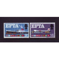 Great Britain Sc 480-481 1967 EFTA stamp set  mint NH