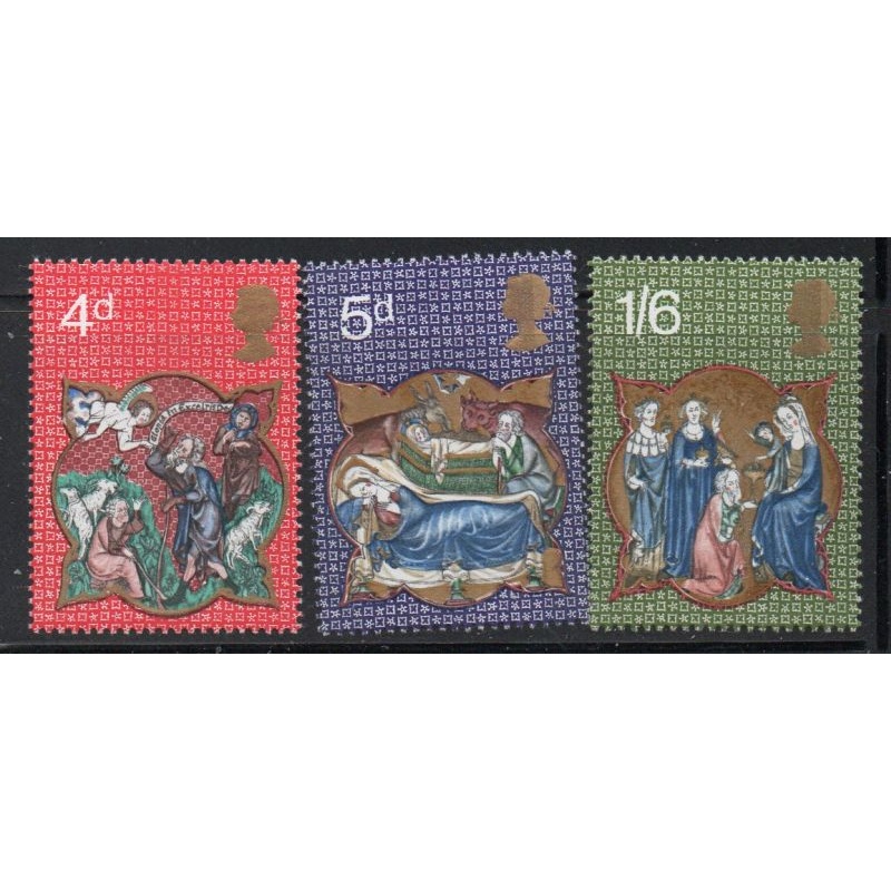 Great Britain Sc 645-647 1970 Christmas stamp set mint NH