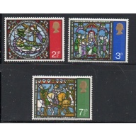 Great Britain Sc 661-663 1971 Christmas stamp set  mint NH