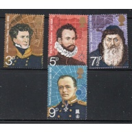Great Britain Sc 664-667 1972 Explorers stamp set mint NH
