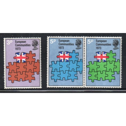 Great Britain Sc 685-687 1973 European Community stamp set  mint NH